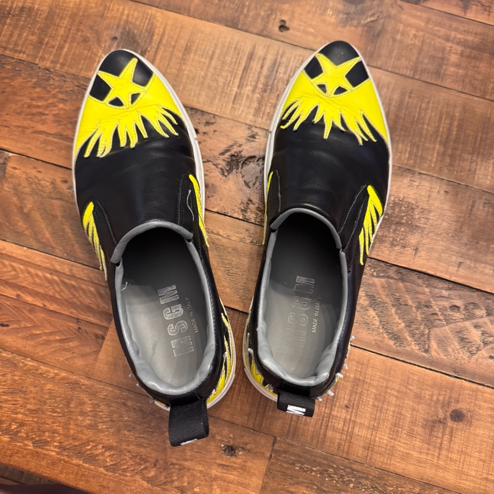 MSMG‎ Leather Yellow Star Sneaker